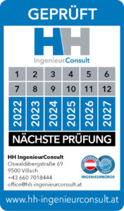 HH Ingenieurconsult Prüfplakette